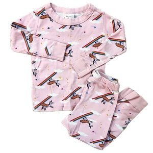 🦄 Hanna Andersson | Pink Rainbow Unicorn Pajamas